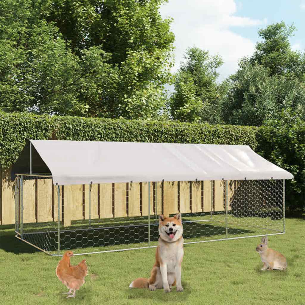 vidaXL منزل كلب خارجي مع سقف 150x200x400 سم