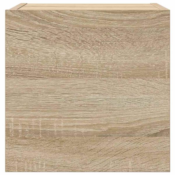 vidaXL خزانات تلفزيون جدارية 2 قطع سونوما أوك 30x30x30.5 سم