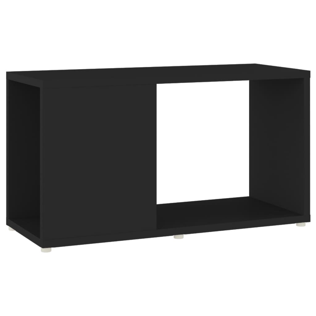 vidaXL خزانة تلفزيون أسود 60×24×32 سم خشب صناعي