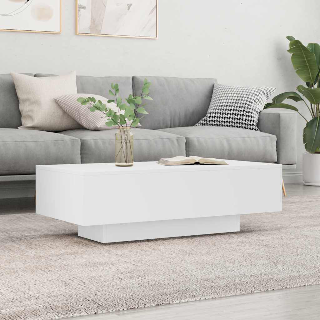 vidaXL طاولة قهوة 31x49.5x100 سم خشب صناعي أبيض