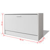 vidaXL مقعد تخزين أحذية أبيض 80×24×45 سم