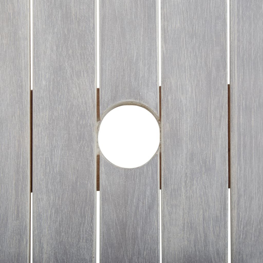 vidaXL طاولة حديقة رمادي 200×100×75 سم خشب أكاسيا صلب