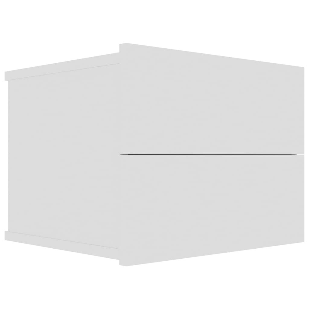 vidaXL خزانة جانب السرير لون أبيض 40×30×30 سم خشب صناعي