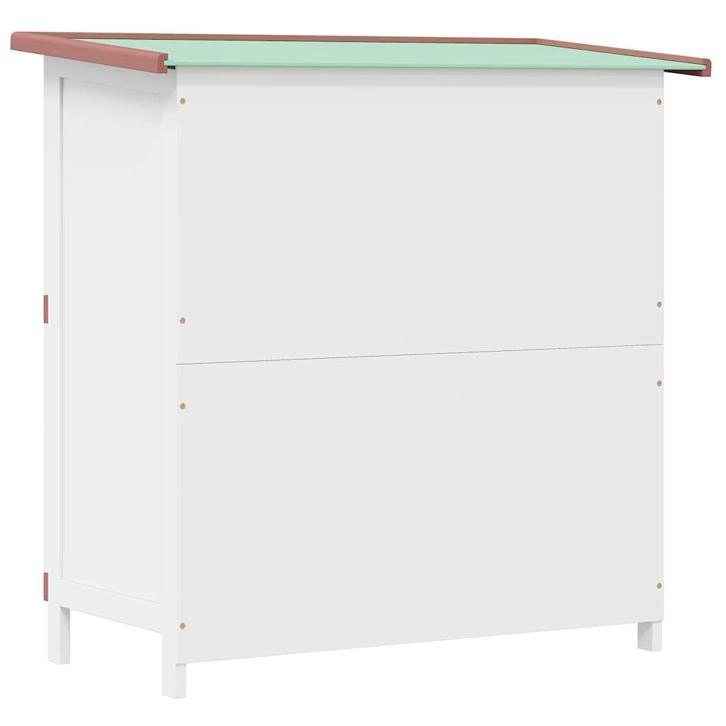 vidaXL قفص أرانب خارجي 4 أبواب خشب بني