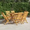 vidaXL كراسي حديقة قابلة للطي 6 ق 56x63x90 سم خشب ساج صلب