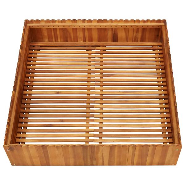 vidaXL حوض حديقة مرتفع 100×100×25 سم خشب أكاسيا صلب