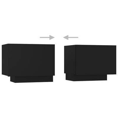 vidaXL خزانة جانب السرير لون أسود 100×35×40 سم خشب صناعي