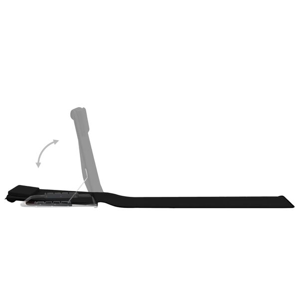 vidaXL حصائر شاطئ قابلة للطي 2 ق فولاذ وقماش أسود