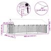 vidaXL منزل كلب خارجي مع سقف 150x200x400 سم