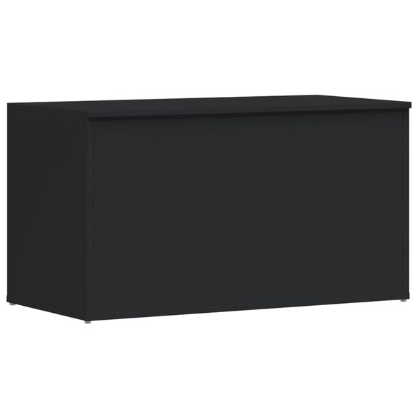 vidaXL صندوق تخزين أسود 84×42×46 سم خشب صناعي