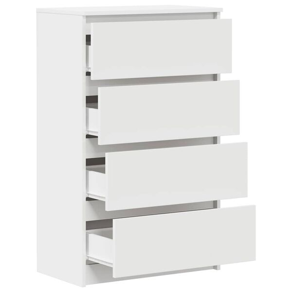 vidaXL خزانة جانبية أبيض 60×35×98.5 سم خشب صناعي