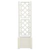 vidaXL حوض حديقة مع تعريشة 43×43×142 سم PP أبيض