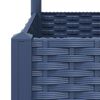 vidaXL حوض حديقة مع تعريشة أزرق رمادي 80×40×136 سم PP