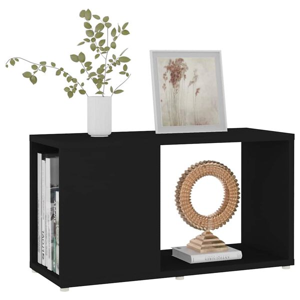 vidaXL خزانة تلفزيون أسود 60&times;24&times;32 سم خشب صناعي
