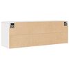 vidaXL خزانة حائط لون أبيض 35x30x100 سم خشب صنوبر صلب