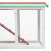 vidaXL قفص أرانب خارجي كبير أحمر وأبيض 85x45x145 سم خشب