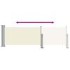 vidaXL مظلة فناء جانبية قابلة للسحب 80&times;300 سم كريمي