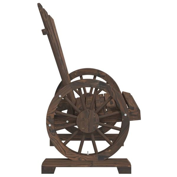 vidaXL طقم جلسة حديقة 3 قطع خشب تنوب صلب