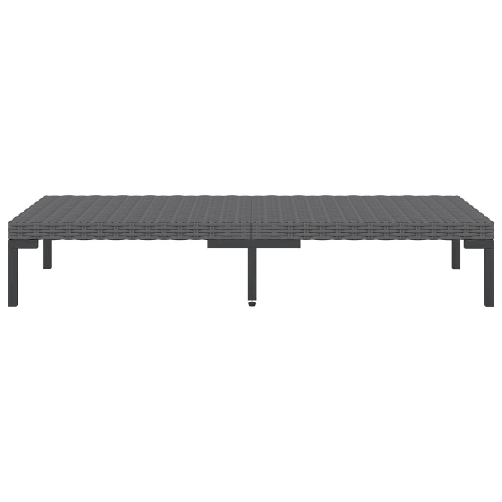 vidaXL عدد 12 قطع طقم جلسة حديقة مع وسائد بولي روطان رمادي داكن