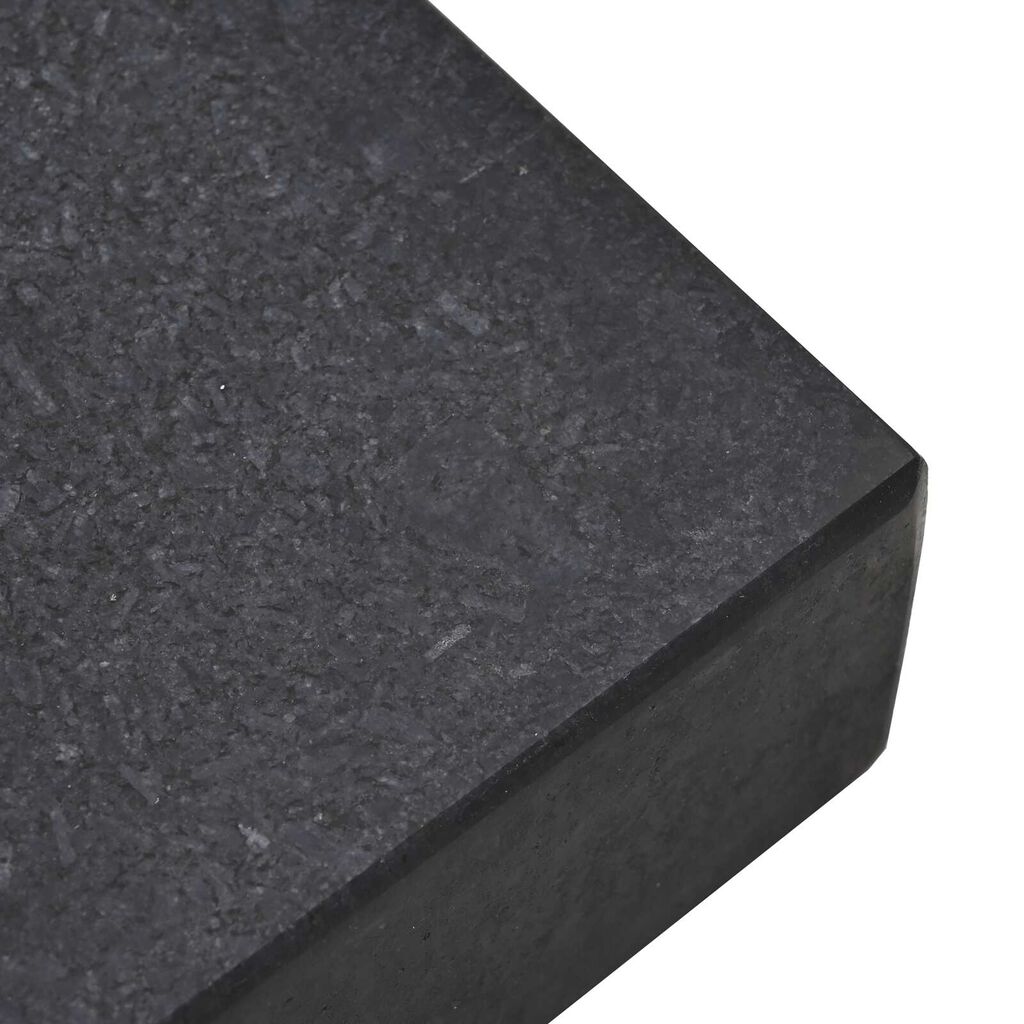 vidaXL قاعدة مظلة أسود 45×25×8 سم جرانيت