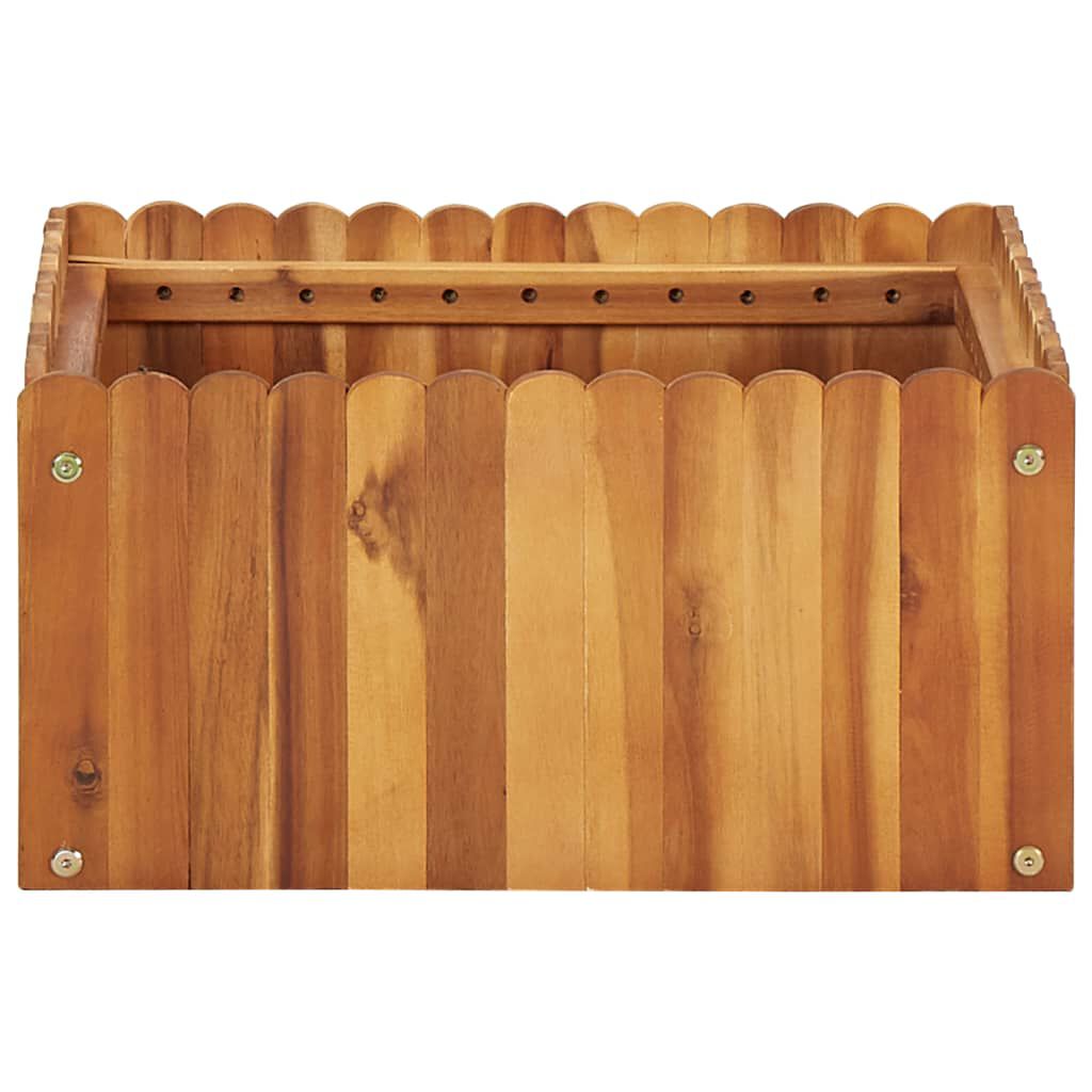 vidaXL حوض حديقة مرتفع 50×50×25 سم خشب أكاسيا صلب