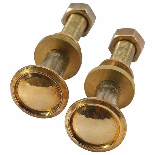 vidaXL عجلات احتياطية لكرسي التشمس 2 ق خشب ساج صلب