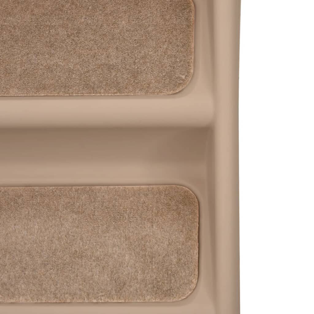 vidaXL سلم كلب قابل للطي بني 62×40×49.5 سم