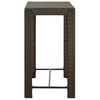 vidaXL طاولة بار حديقة بني 100×60.5×110.5 سم بولي روطان