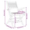 vidaXL كراسي حديقة قابلة للطي 2 ق 90x62x55 سم خشب ساج صلب