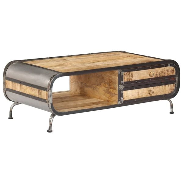 vidaXL طاولة قهوة 35x50x100 سم خشب مانجو صلب