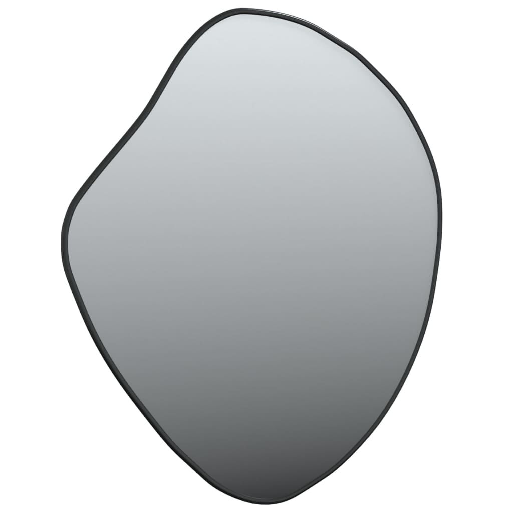vidaXL مرآة حائط لون أسود 50x60 سم