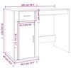 vidaXL مكتب أبيض 100x49x75 سم خشب صناعي