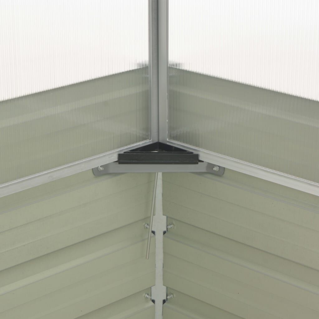 vidaXL دفيئة بني 100×100×85 سم فولاذ مجلفن