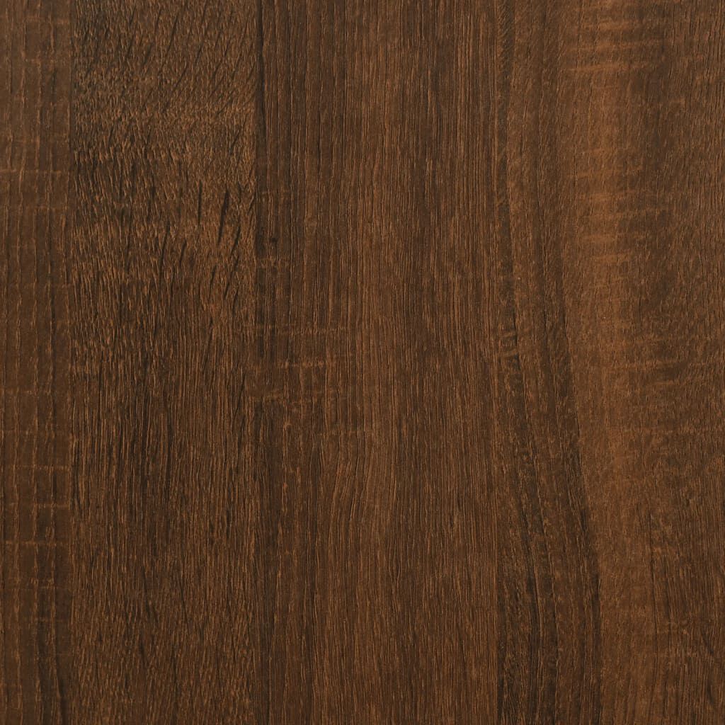 vidaXL خزانة سرير بأرجل خشب صلب بلوط بني 40×35×69 سم