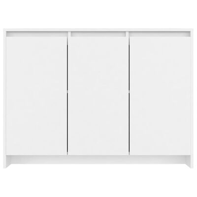 vidaXL خزانة جانبية أبيض 102×33×75 سم خشب صناعي