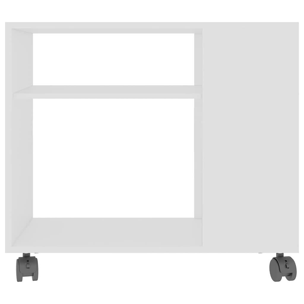 vidaXL طاولة جانبية أبيض 70×35×55 سم خشب صناعي