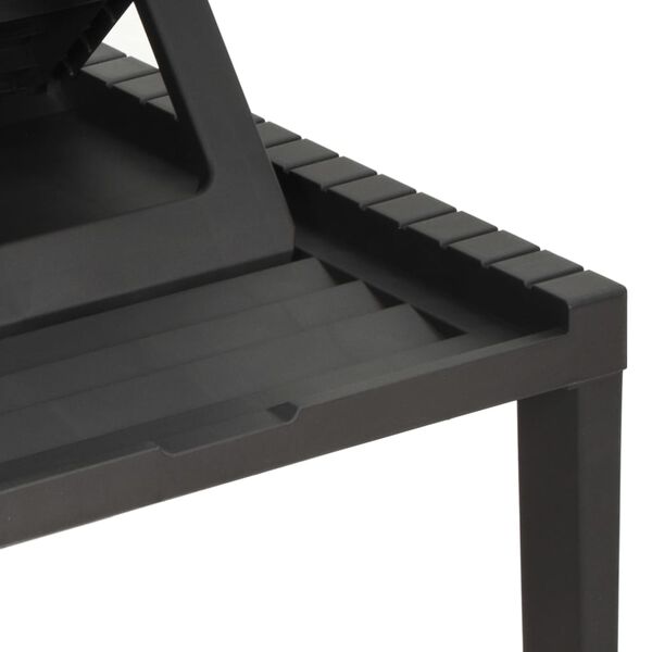 vidaXL كرسي تشمس بلاستيك أنثراسيت