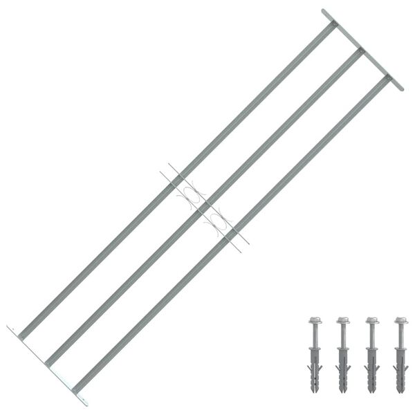 شبكة أمان قابلة للتعديل للنوافذ مع 3 قضبان مستعرضة 1000-1500 ملم