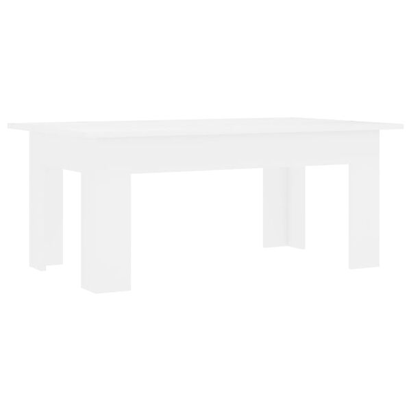 vidaXL طاولة قهوة لون أبيض 100×60×42 سم خشب صناعي
