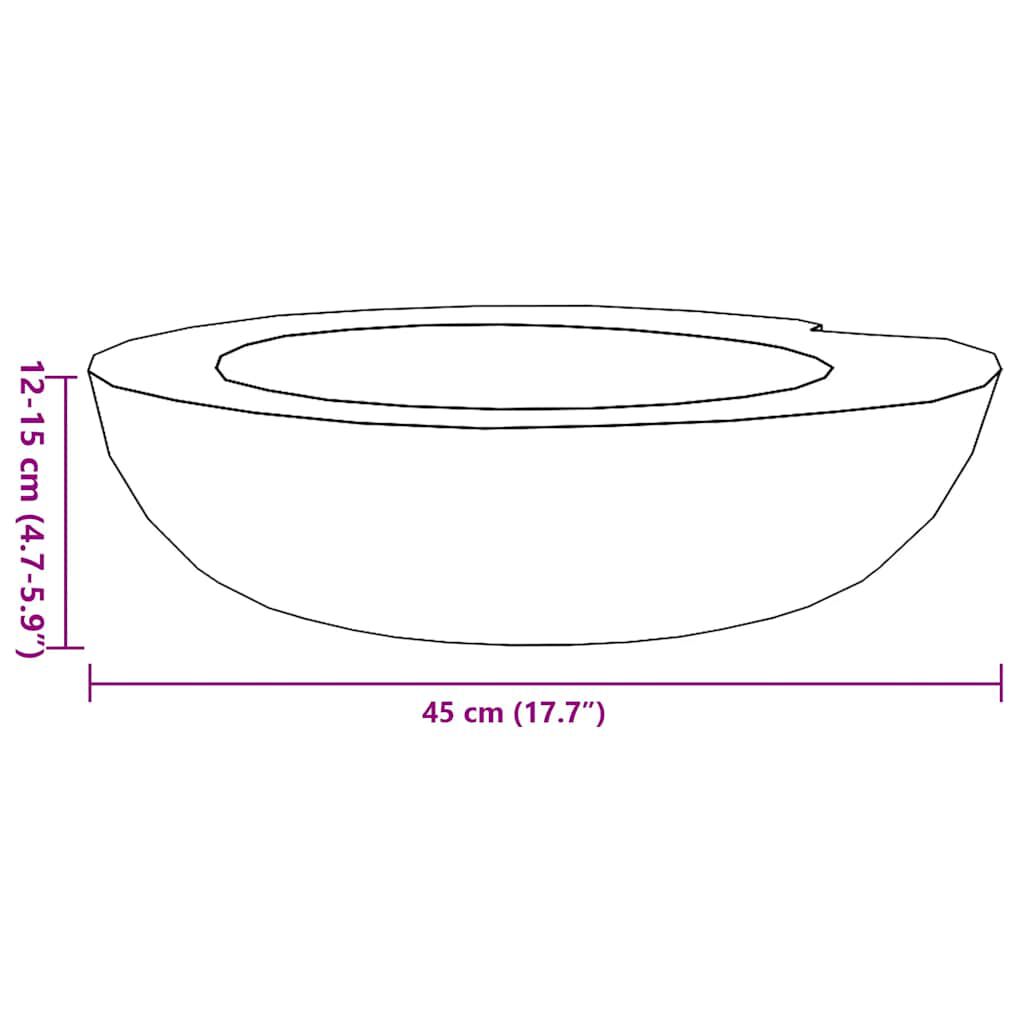 vidaXL حوض خشب ساج صلب 45 سم