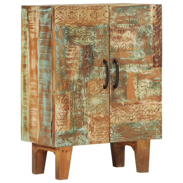 vidaXL خزانة جانبية منحوتة باليد 55×30×75 سم خشب مستصلح صلب