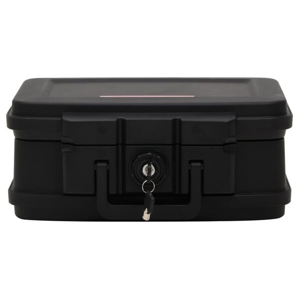 vidaXL صندوق أمانات لون أسود 16,5x32,5x38 سم