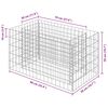 vidaXL حوض جابيون زراعي مرتفع فولاذ مجلفن 50x50x90 سم