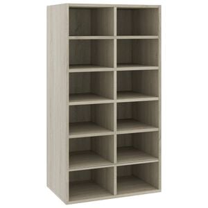 vidaXL حامل أحذية سونوما أوك 54&times;34&times;100.5 سم خشب صناعي