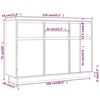 vidaXL خزانة جانبية 75x34x110 سم خشب صنوبر صلب