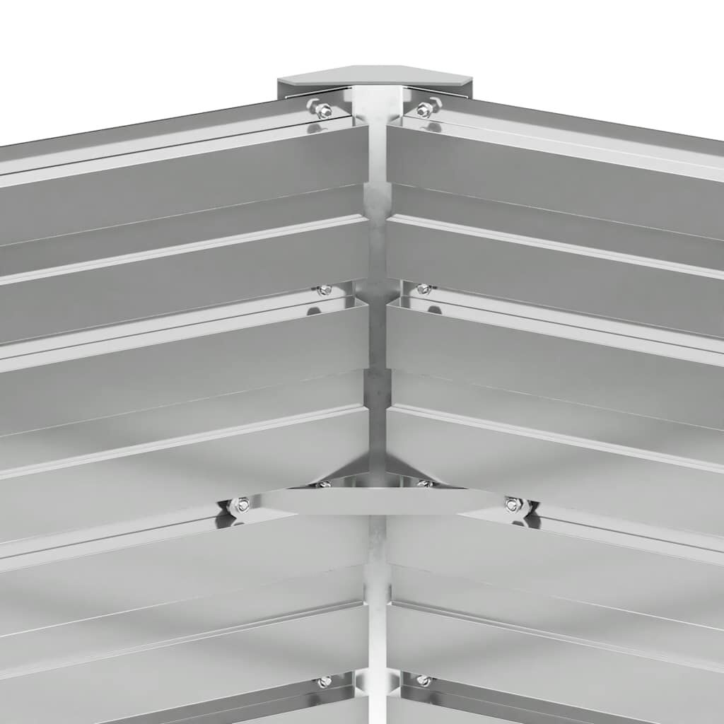 vidaXL حوض حديقة مرتفع فولاذ مجلفن 129×129×77 سم أخضر