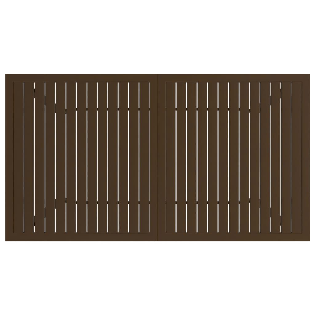 vidaXL طاولة حديقة بني 140×80×72 سم فولاذ
