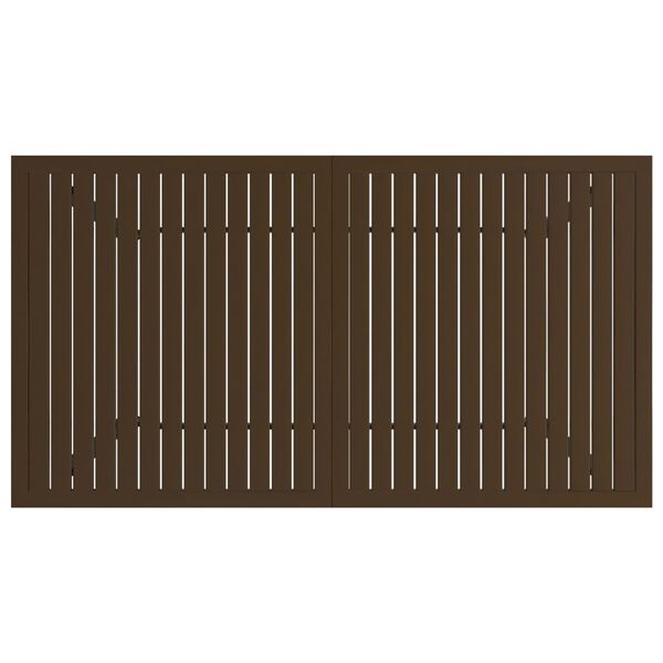 vidaXL طاولة حديقة بني 140×80×72 سم فولاذ