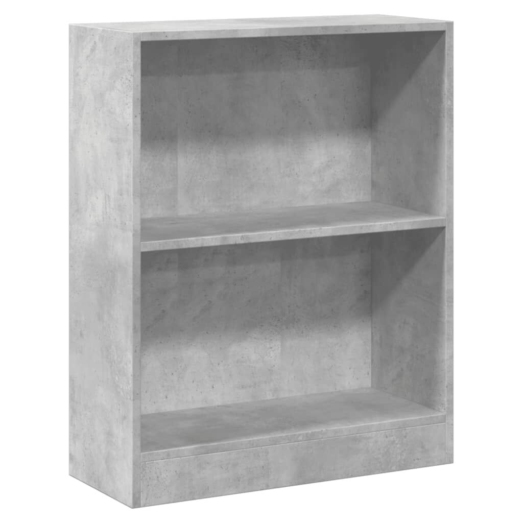 vidaXL رف كتب رمادي 60×24×76 سم خشب صناعي