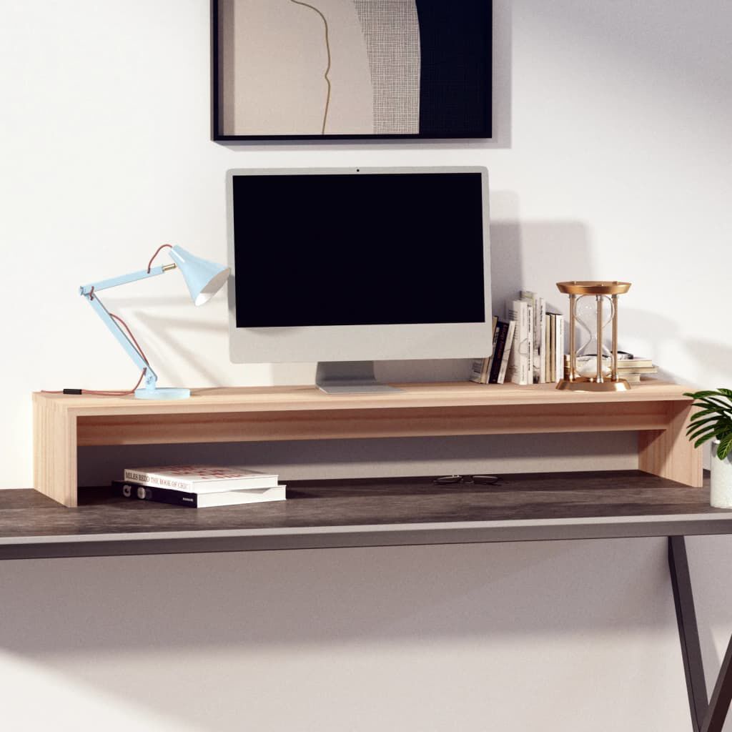 vidaXL حامل شاشة 15x27x100 سم خشب صنوبر صلب